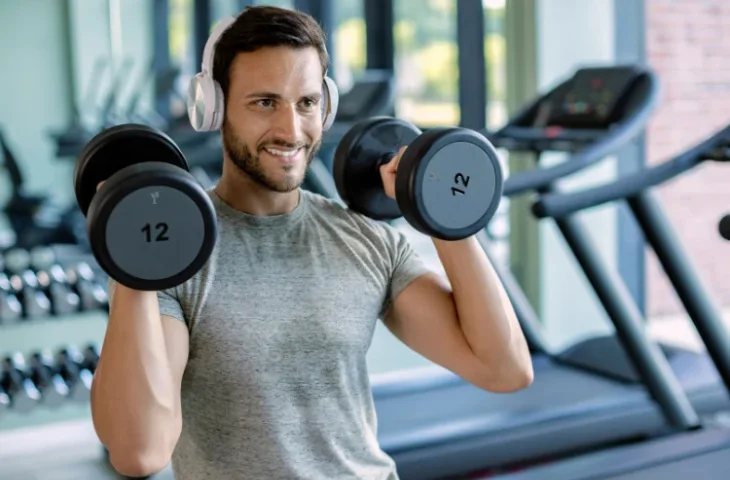 Strength training dumbbell with adjustable weights for effective workouts